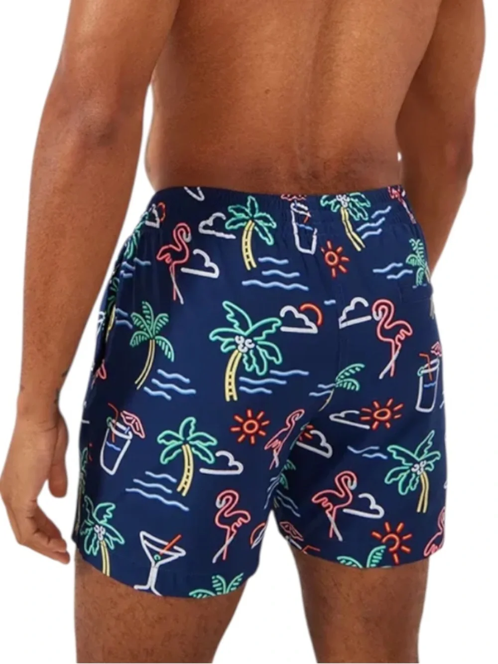 EUC Chubbies Classic Swim Trunks Neon Lights Size Small